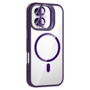 Apple iPhone 16 Uyumlu Kılıf Standlı ve Kamera Lens Hediyeli M-Safe Şarj Özellikli Zore Etro Kapak - 3