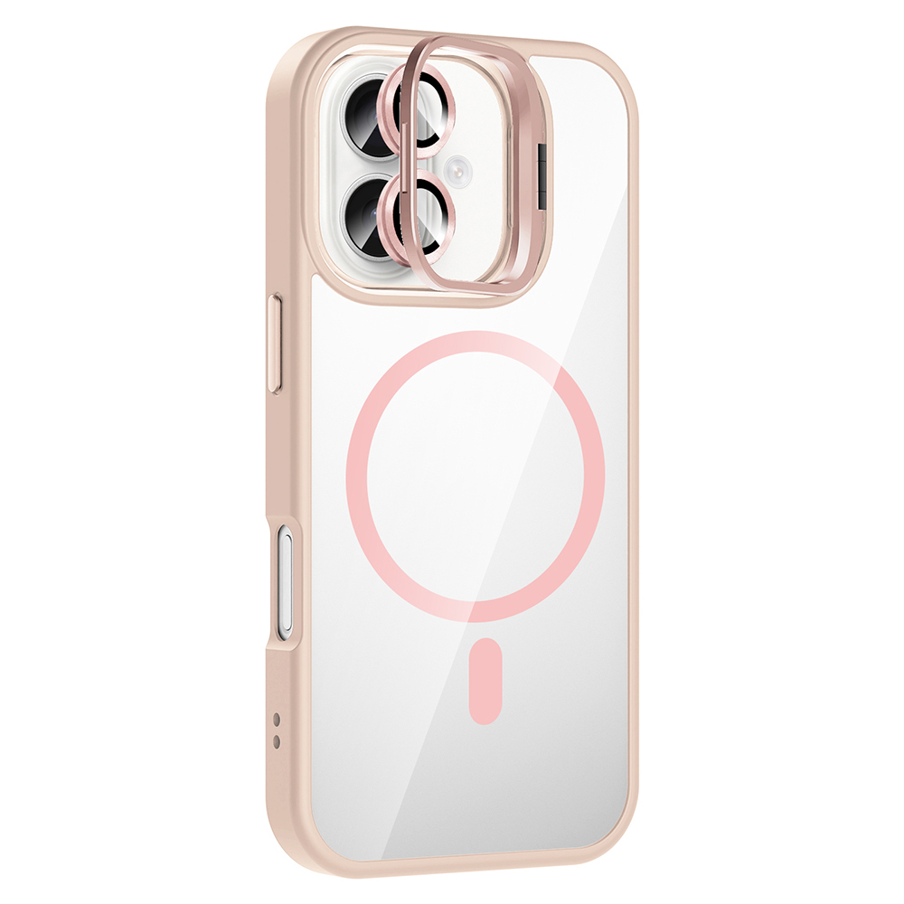 Apple iPhone 16 Uyumlu Kılıf Standlı ve Kamera Lens Hediyeli M-Safe Şarj Özellikli Zore Etro Kapak - 9