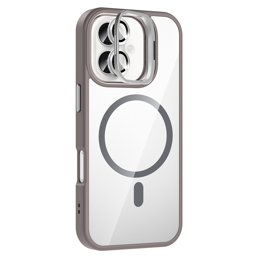 Apple iPhone 16 Plus Uyumlu Kılıf Standlı ve Kamera Lens Hediyeli M-Safe Şarj Özellikli Zore Etro Kapak - 9
