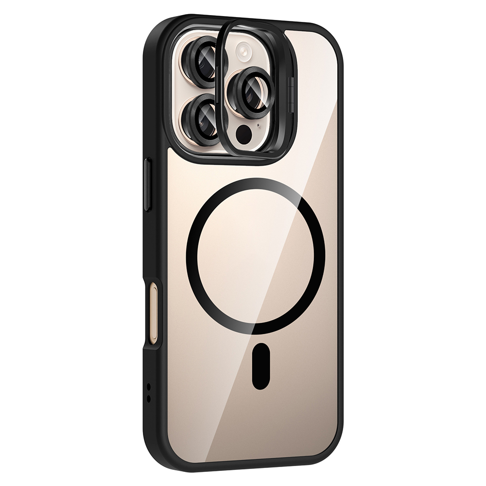Apple iPhone 16 Pro Max Uyumlu Kılıf Standlı ve Kamera Lens Hediyeli M-Safe Şarj Özellikli Zore Etro Kapak - 11
