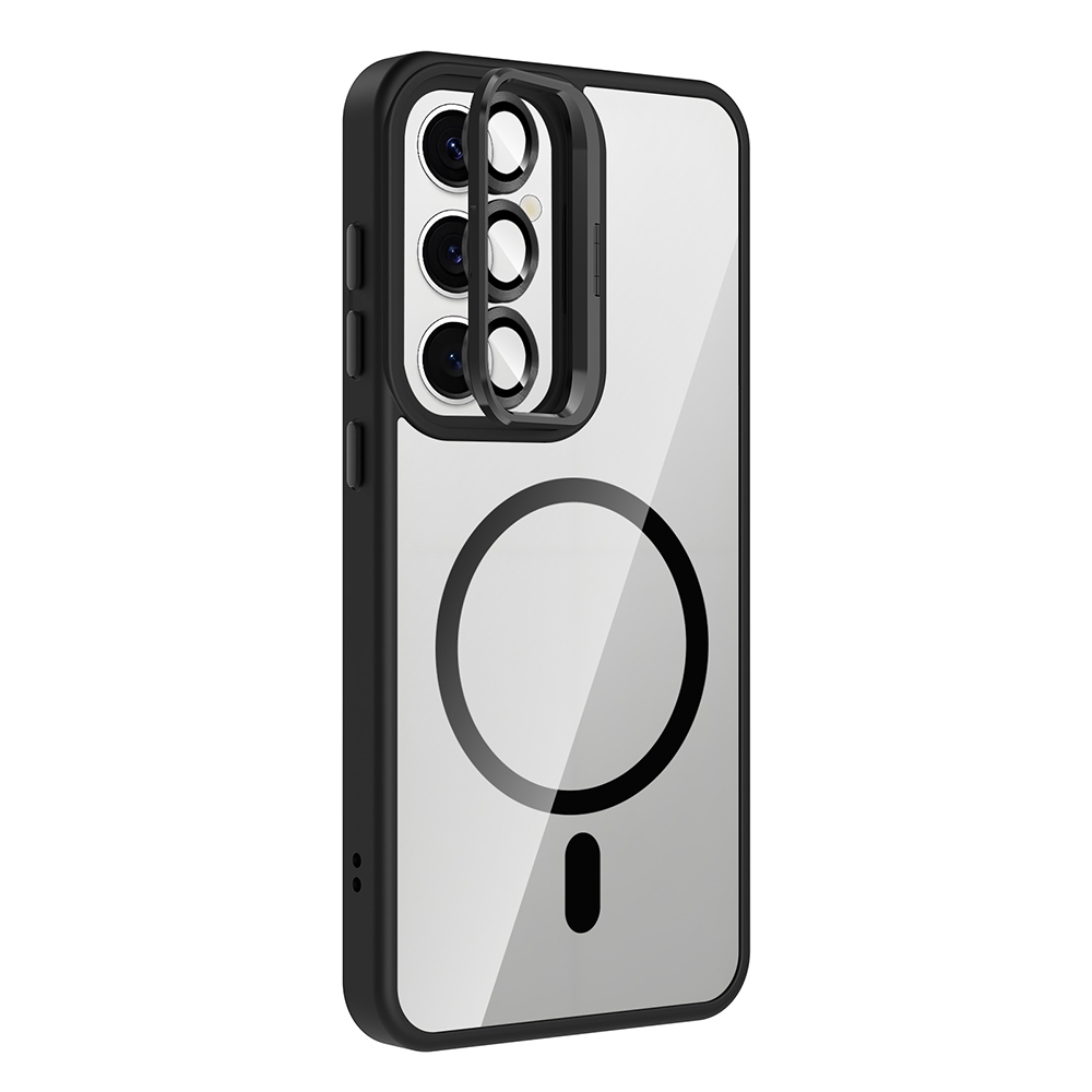 Samsung Galaxy S24 Uyumlu Kılıf Standlı ve Kamera Lens Hediyeli M-Safe Şarj Özellikli Zore Etro Kapak - 7