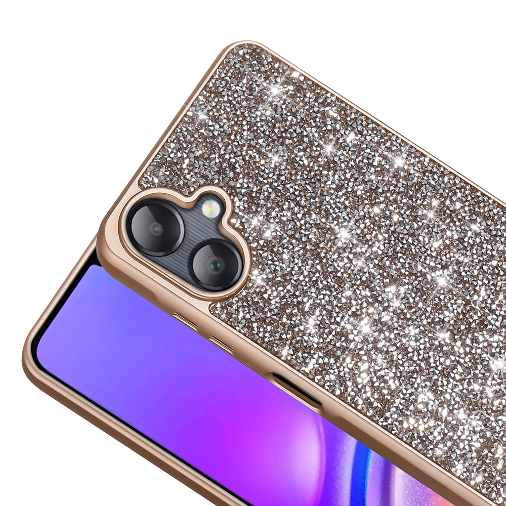 Samsung Galaxy A06 Uyumlu Kılıf Parlak Taşlı Tasarım Zore Pırlanta Kapak - 4