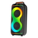 Zore GD-2608 Dijital LED Göstergeli FM Radyolu Mikrofonlu RGB TWS Çift 6.5 inç Stereo Bass Kablosuz Karaoke Hoparlör - 4