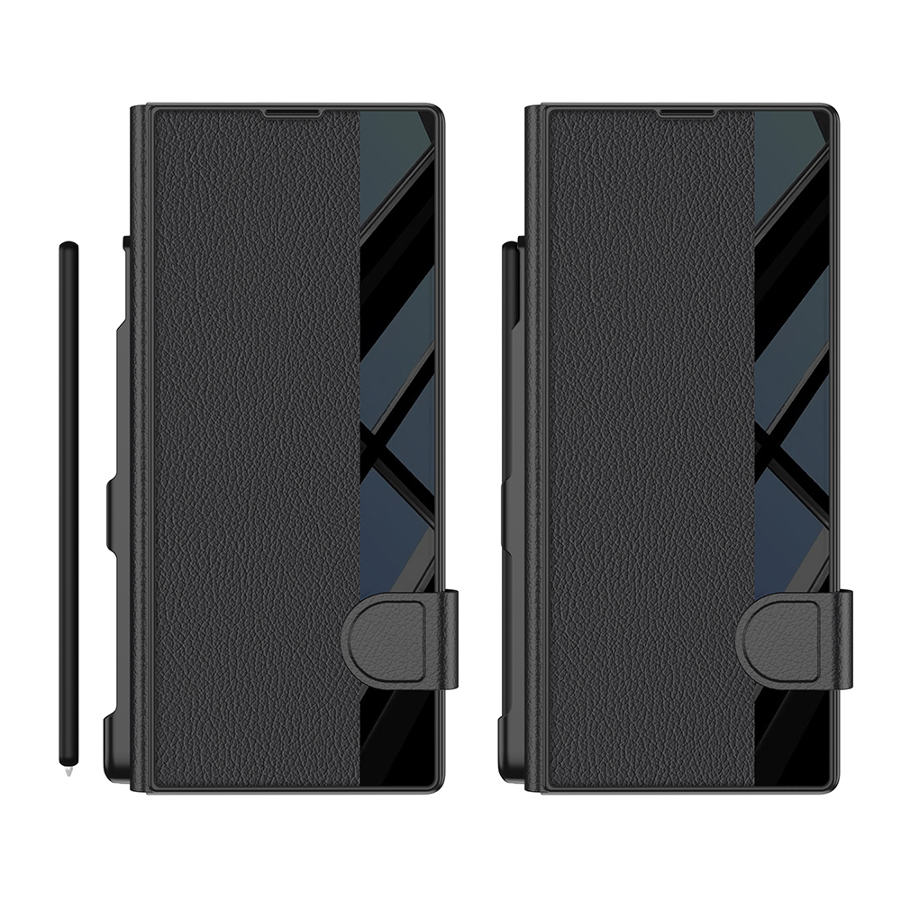 Galaxy Z Fold 7 Kılıf Kamera Korumalı Zore Kıpta Aynalı Kalem Bölmeli Fest Kapak - 6