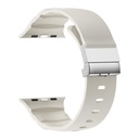 Apple Watch Ultra 49mm Uyumlu Zore KRD-145 Metal Tokalı Silikon Kordon - 13