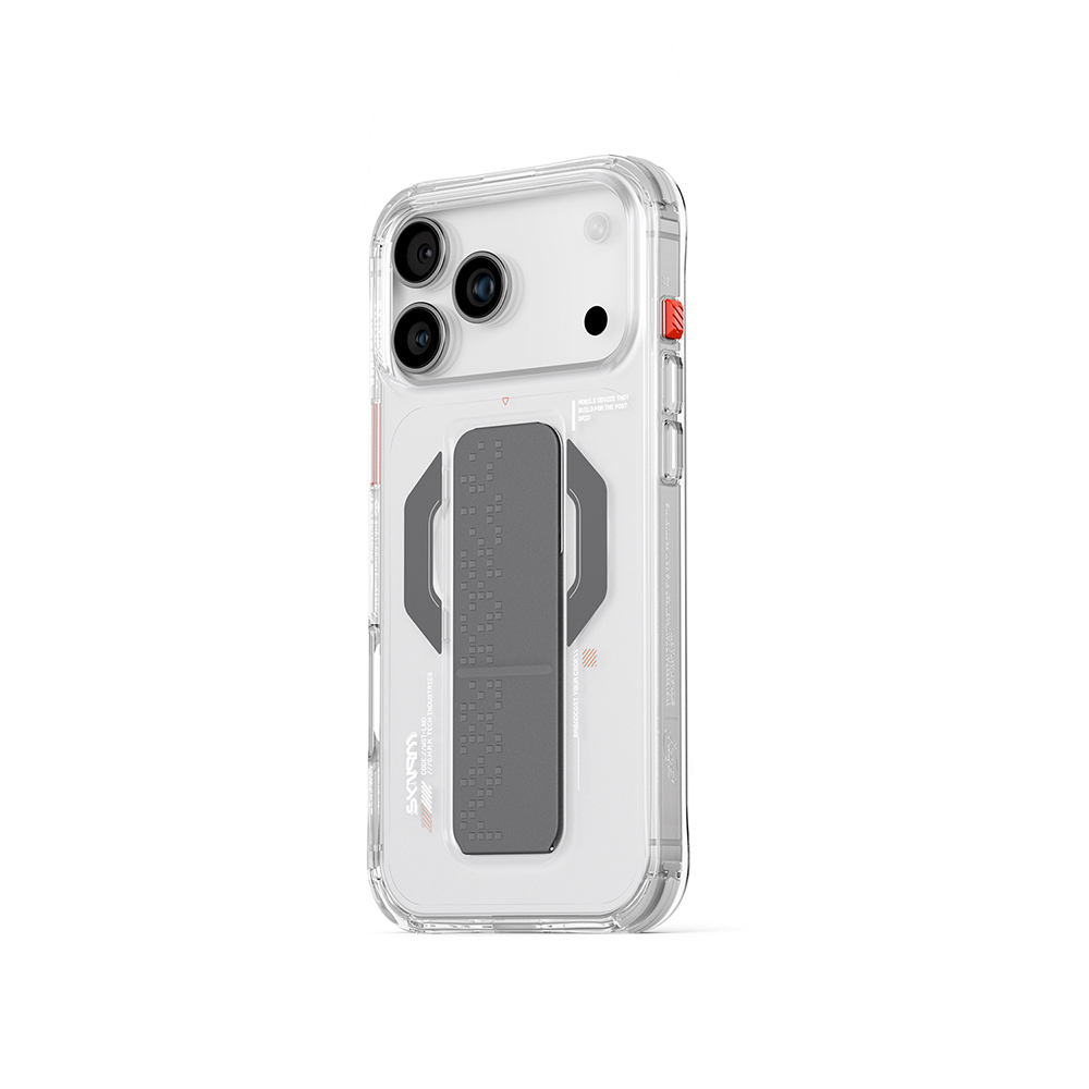 Apple iPhone 17 Pro Kılıf M-Safe Şarj Özellikli Airbag Tasarımlı Standlı Skinarma Haxa Kapak - 2