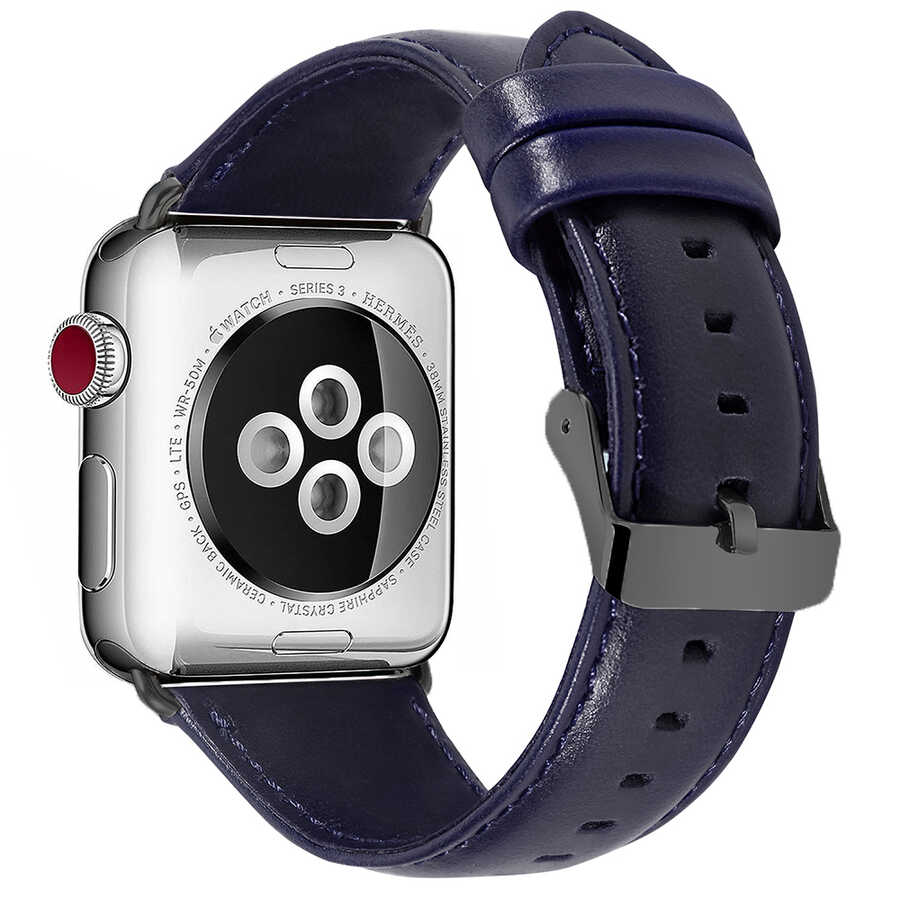 ​​​Apple Watch 40mm Uyumlu Luxury Leather Deri Kordon - 3