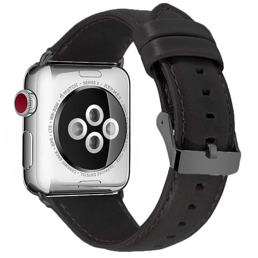 ​​​Apple Watch 42mm Uyumlu Luxury Leather Deri Kordon - 3