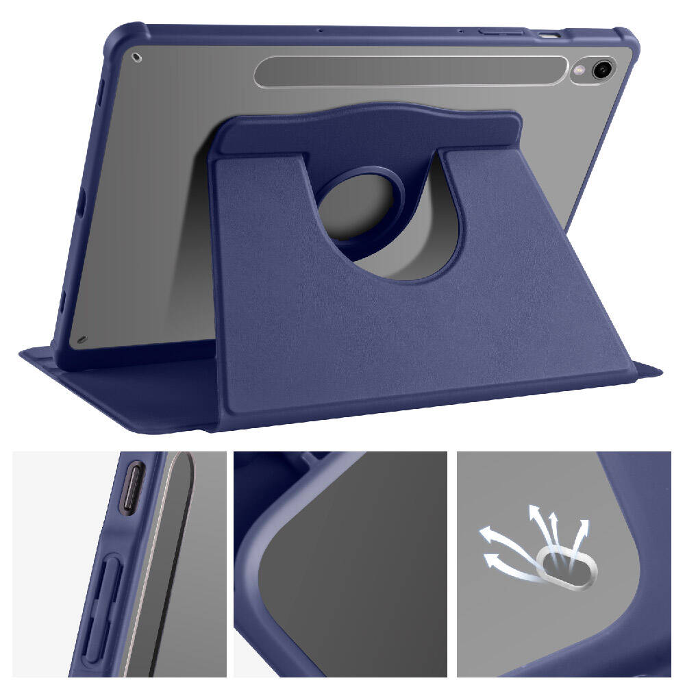 Samsung Galaxy Tab S9 Uyumlu Kılıf Zore Termik Kalem Bölmeli Dönebilen Standlı Kılıf - 28