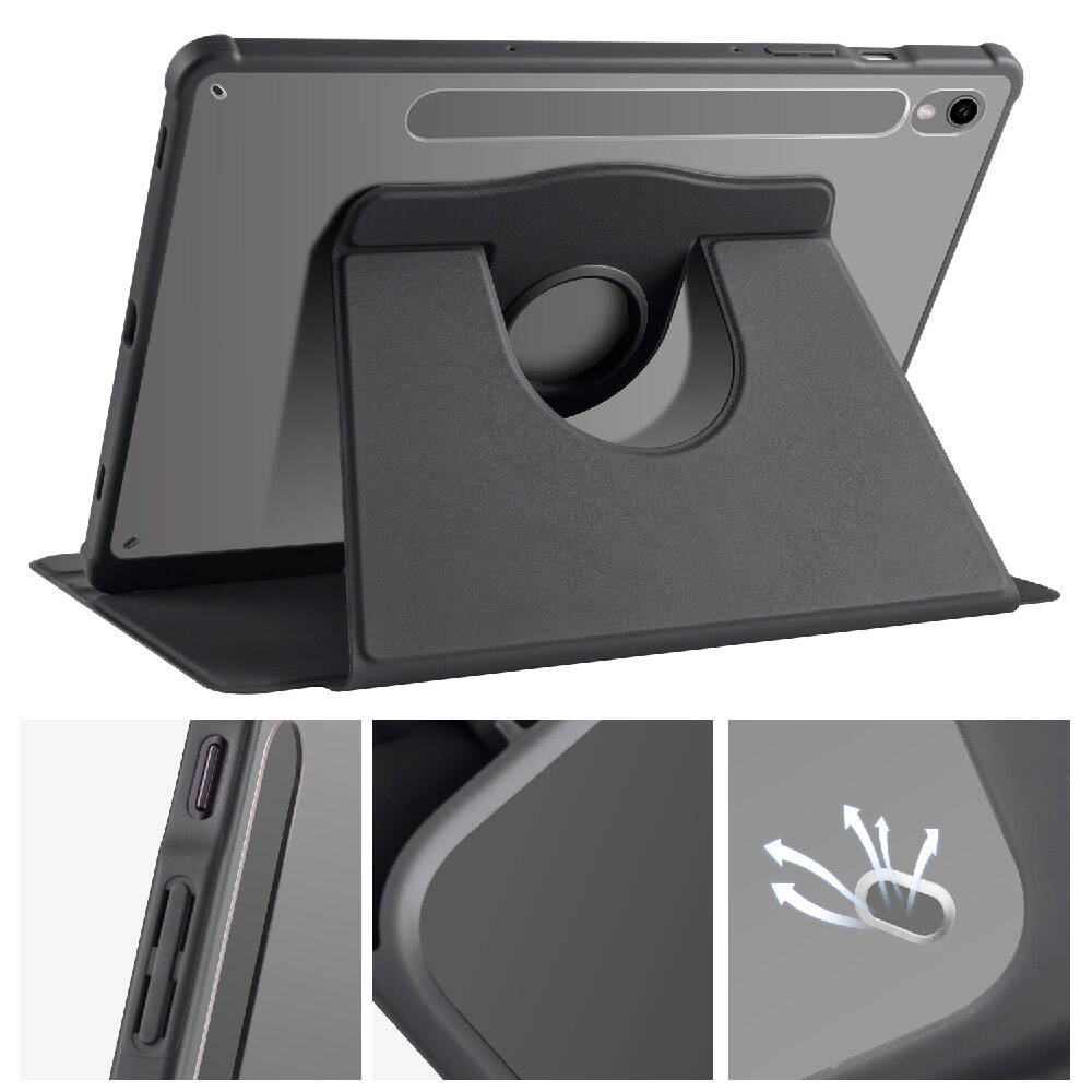 Samsung Galaxy Tab S9 Uyumlu Kılıf Zore Termik Kalem Bölmeli Dönebilen Standlı Kılıf - 30