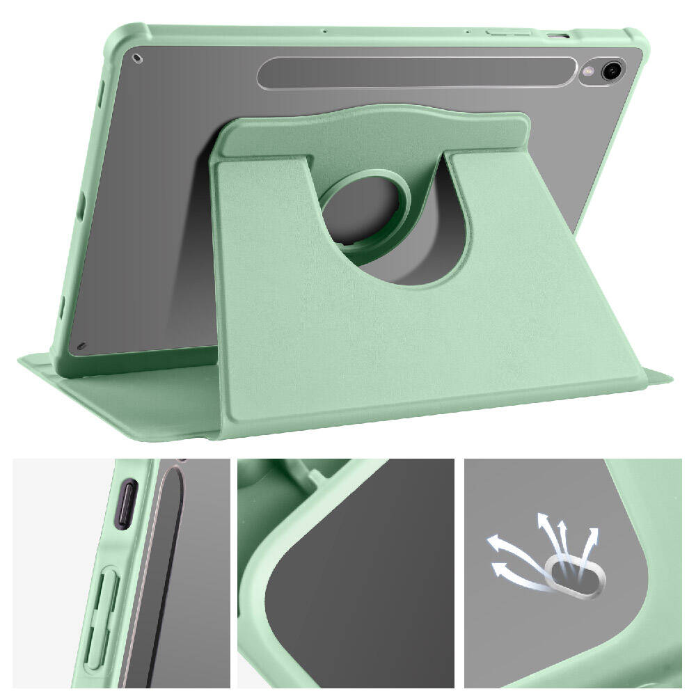 Samsung Galaxy Tab S9 Uyumlu Kılıf Zore Termik Kalem Bölmeli Dönebilen Standlı Kılıf - 32