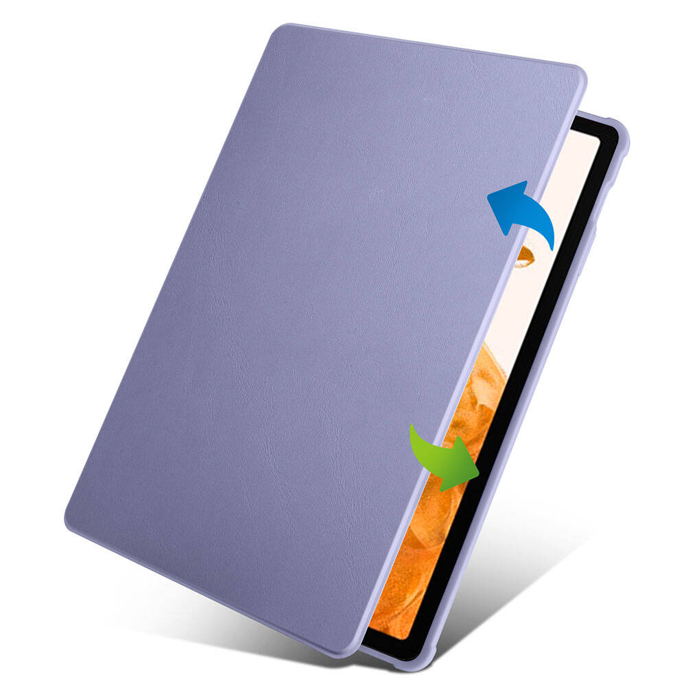 Samsung Galaxy Tab S9 Plus Uyumlu Kılıf Zore Termik Kalem Bölmeli Dönebilen Standlı Kılıf - 5