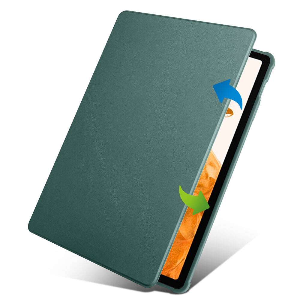 Samsung Galaxy Tab S9 Plus Uyumlu Kılıf Zore Termik Kalem Bölmeli Dönebilen Standlı Kılıf - 6