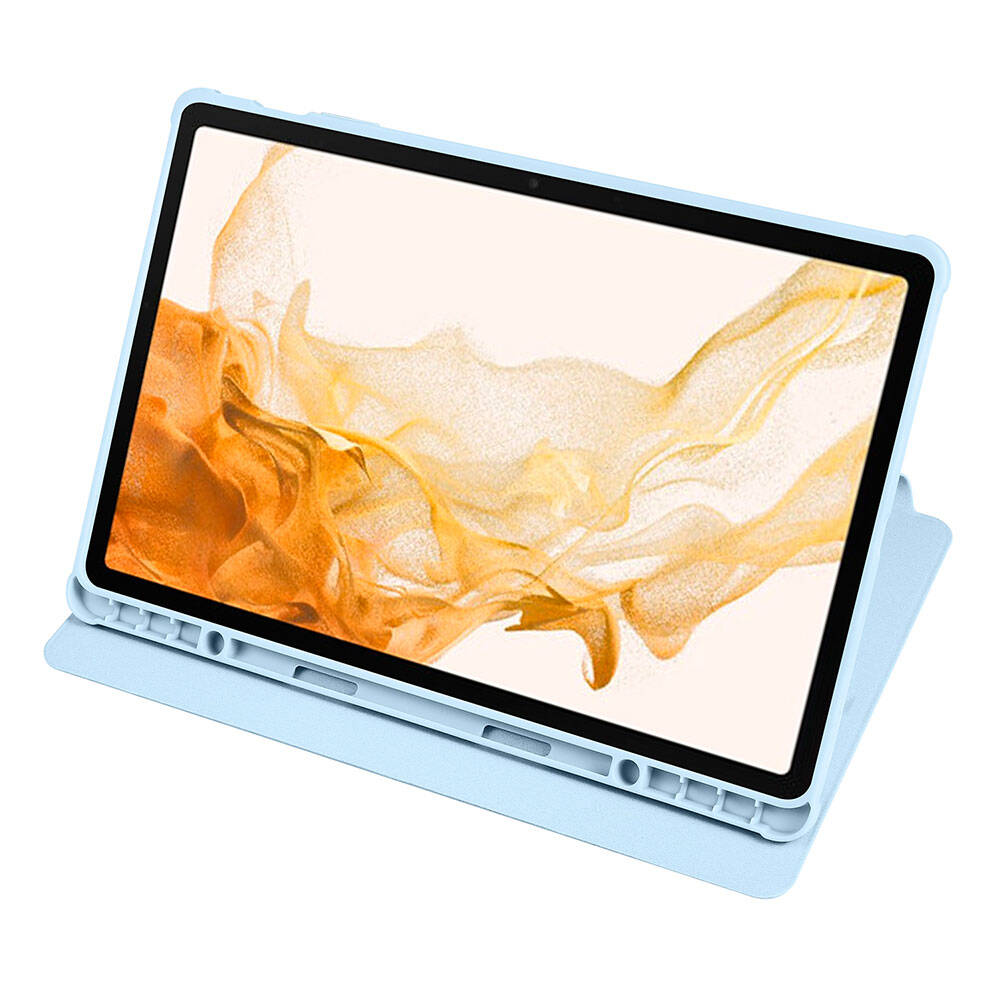 Samsung Galaxy Tab S9 Plus Uyumlu Kılıf Zore Termik Kalem Bölmeli Dönebilen Standlı Kılıf - 15