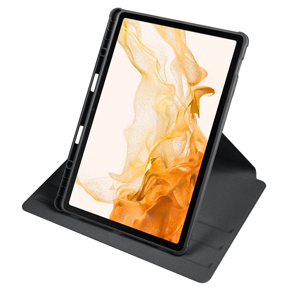 Samsung Galaxy Tab S9 Plus Uyumlu Kılıf Zore Termik Kalem Bölmeli Dönebilen Standlı Kılıf - 22
