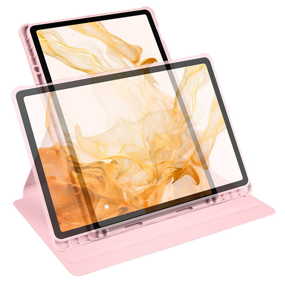Samsung Galaxy Tab S9 Plus Uyumlu Kılıf Zore Termik Kalem Bölmeli Dönebilen Standlı Kılıf - 42