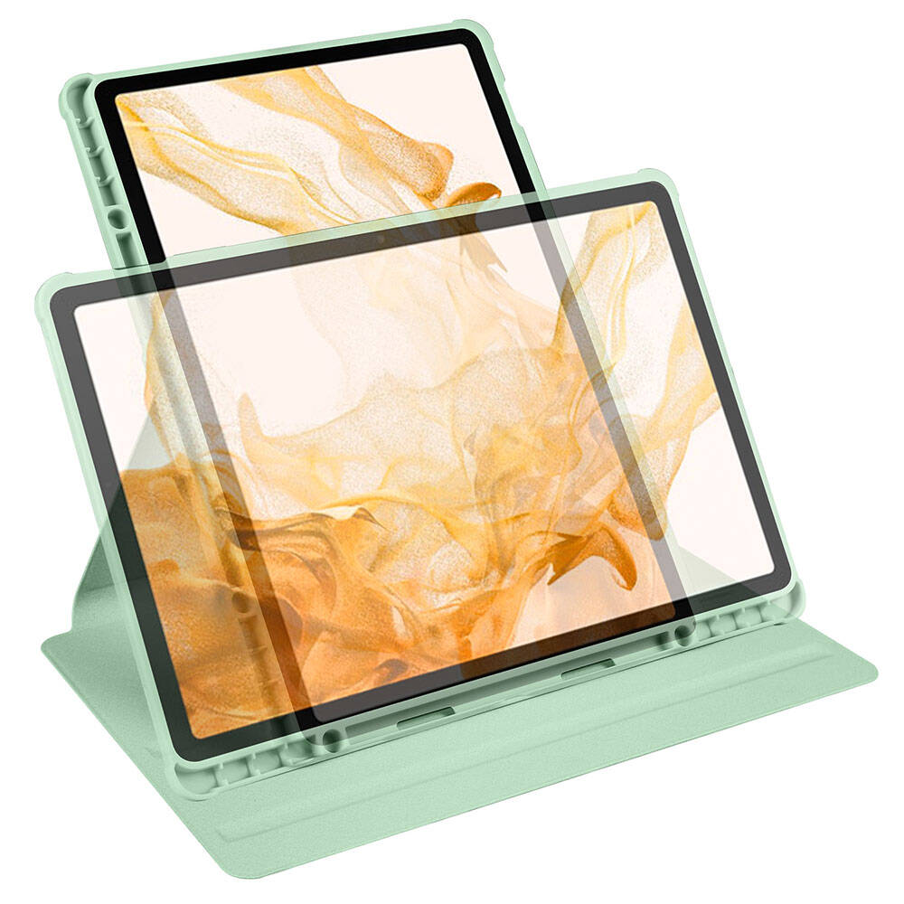 Samsung Galaxy Tab S9 Plus Uyumlu Kılıf Zore Termik Kalem Bölmeli Dönebilen Standlı Kılıf - 44