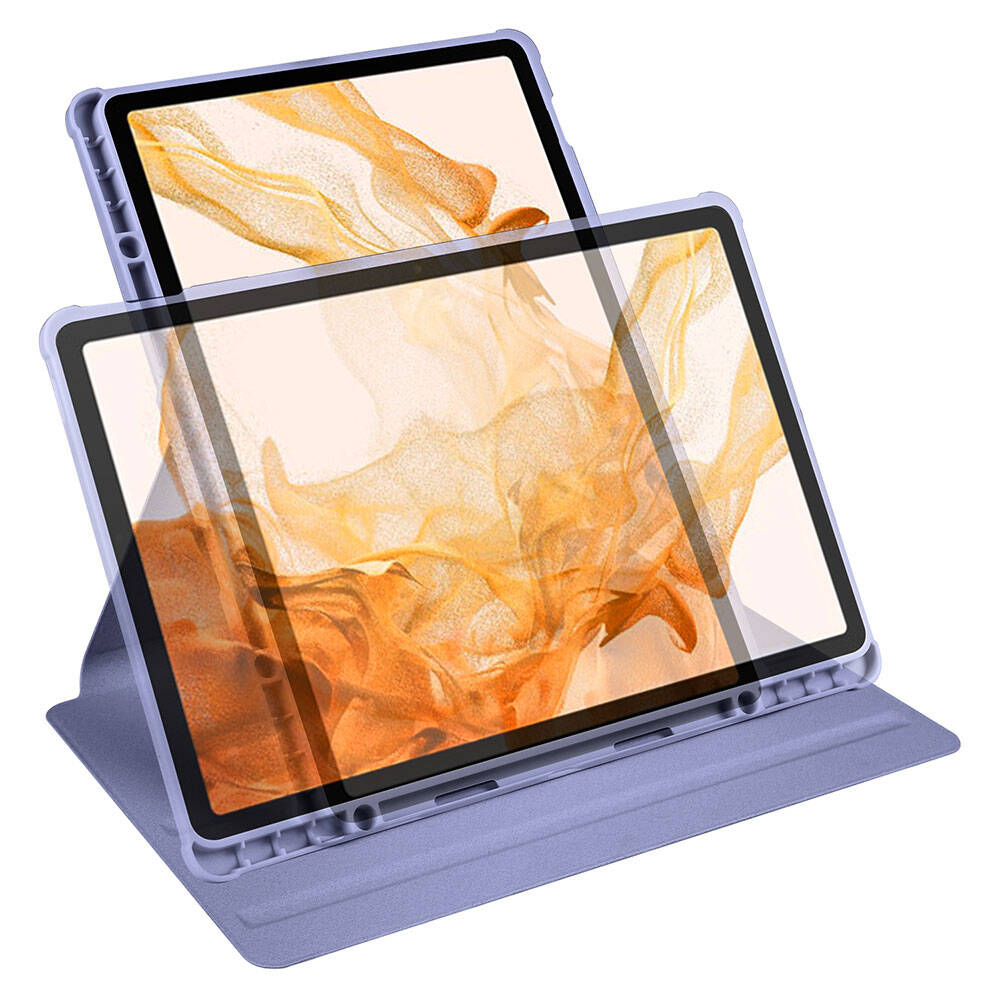 Samsung Galaxy Tab S9 Plus Uyumlu Kılıf Zore Termik Kalem Bölmeli Dönebilen Standlı Kılıf - 45