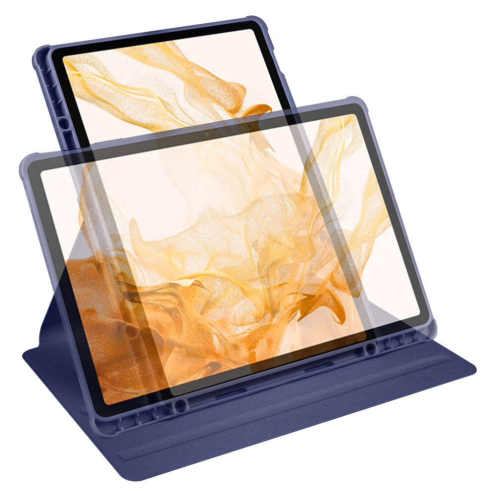 Samsung Galaxy Tab S9 Plus Uyumlu Kılıf Zore Termik Kalem Bölmeli Dönebilen Standlı Kılıf - 48