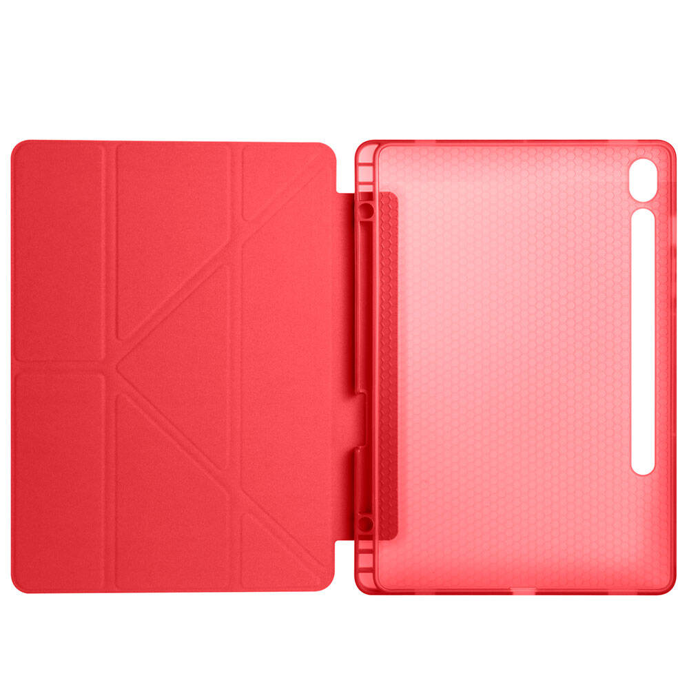 Samsung Galaxy Tab S9 Uyumlu Kılıf Zore Tri Folding Kalem Bölmeli Standlı Kılıf - 17