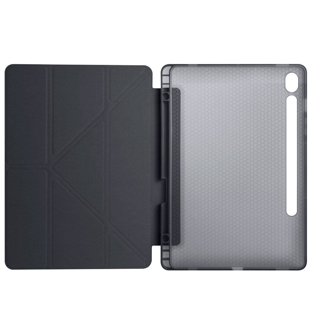 Samsung Galaxy Tab S9 Uyumlu Kılıf Zore Tri Folding Kalem Bölmeli Standlı Kılıf - 22