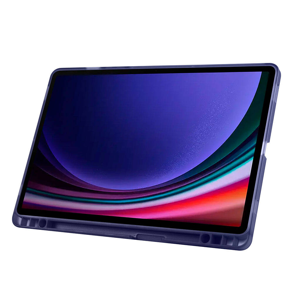 Samsung Galaxy Tab S9 Uyumlu Kılıf Zore Tri Folding Kalem Bölmeli Standlı Kılıf - 26
