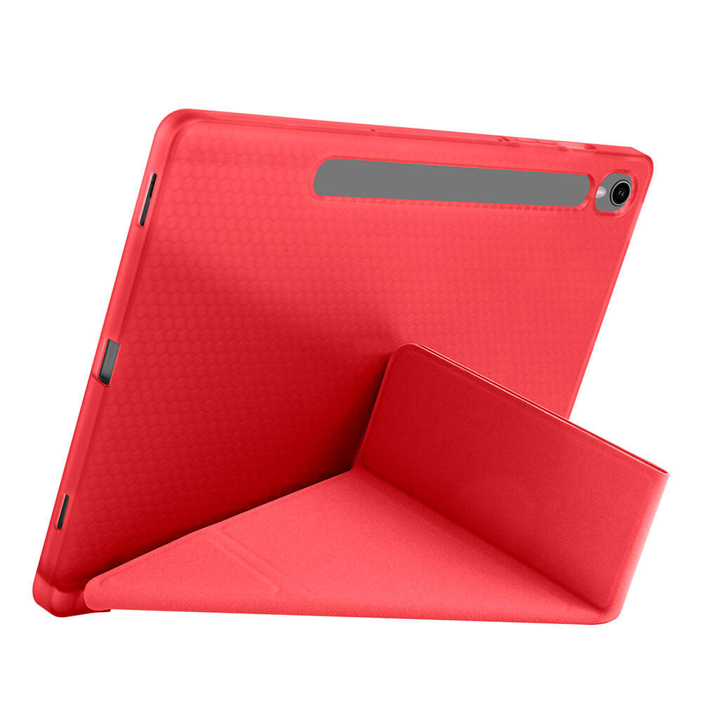 Samsung Galaxy Tab S9 Uyumlu Kılıf Zore Tri Folding Kalem Bölmeli Standlı Kılıf - 34