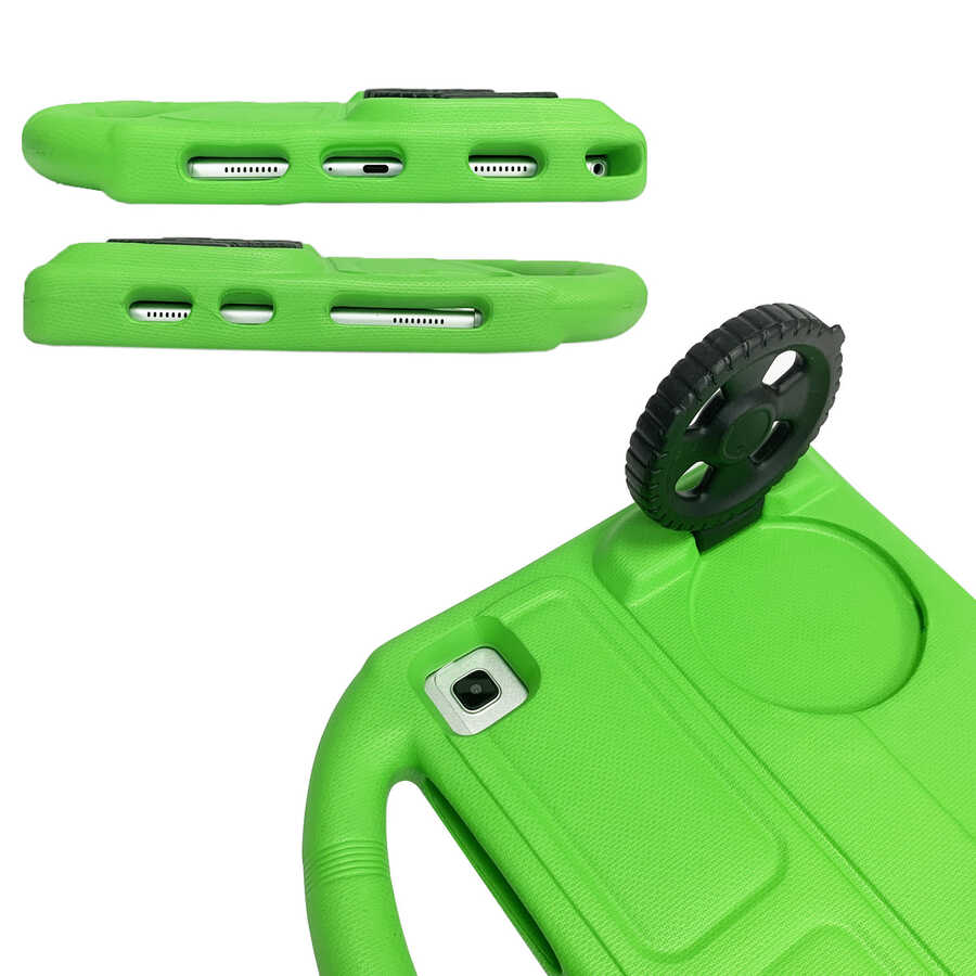 Samsung Galaxy Tab A7 10.4 T500 2020 Uyumlu Zore Wheel Car Tekerlek Standlı Tablet Eva Silikon Kılıf - 2