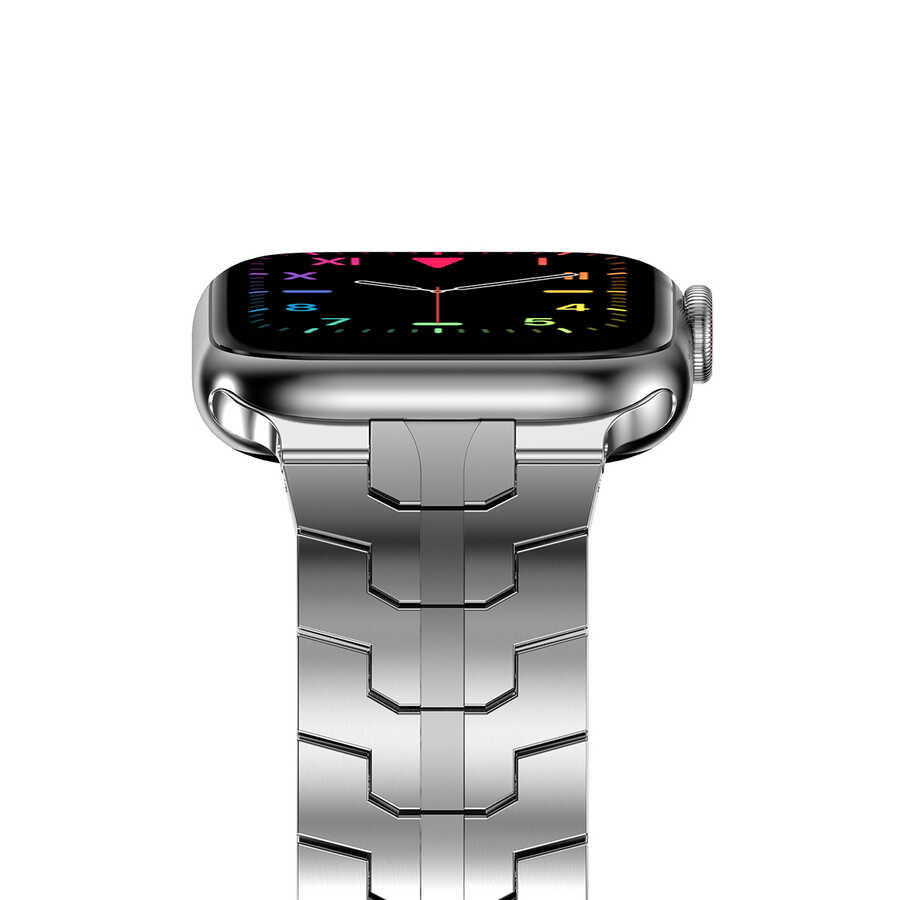 ​​​Apple Watch 7 45mm Uyumlu KRD-63 Metal Kordon - 3
