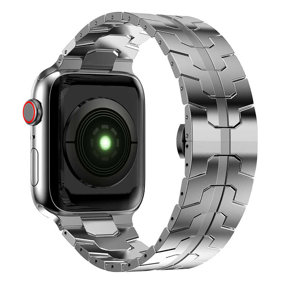 ​​​Apple Watch 7 45mm Uyumlu KRD-63 Metal Kordon - 5