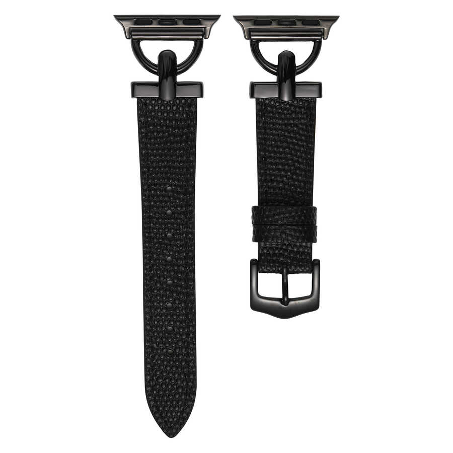 ​​​Apple Watch 7 45mm Uyumlu KRD-53 Deri Kordon - 12