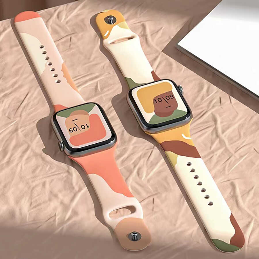 Apple Watch 7 45mm Uyumlu KRD-62 Silikon Kordon - 3