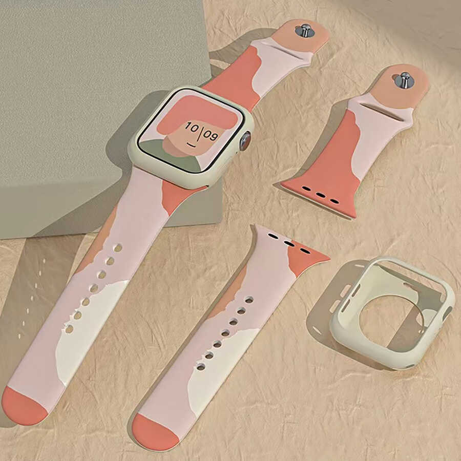 Apple Watch 7 45mm Uyumlu KRD-62 Silikon Kordon - 4