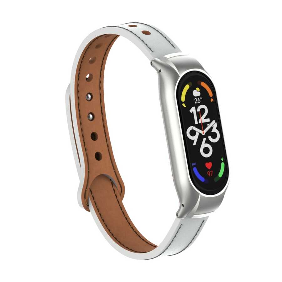 Xiaomi Mi Band 7 Uyumlu KRD-68 Deri Kordon - 4
