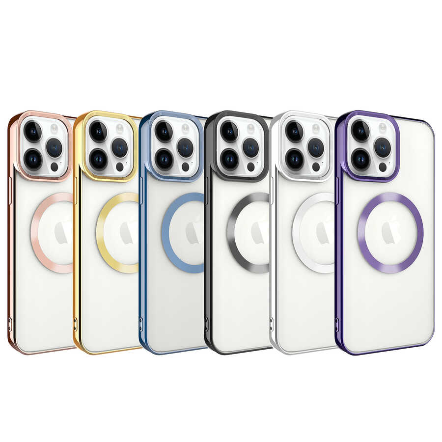 Apple iPhone 14 Pro Max Uyumlu Kılıf Magsafe Wireless Şarj Özellikli Zore Setro Silikon - 1