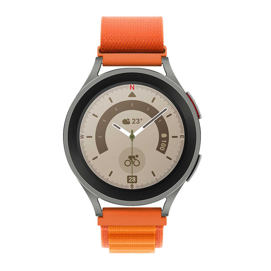 Samsung Galaxy Watch 46mm Uyumlu Zore KRD-74 22mm Hasır Kordon - 10