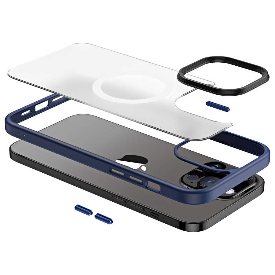 Apple iPhone 13 Pro Max Uyumlu Kılıf Wireless Şarj Özellikli Zore Hibrit Magsafe Kapak - 2