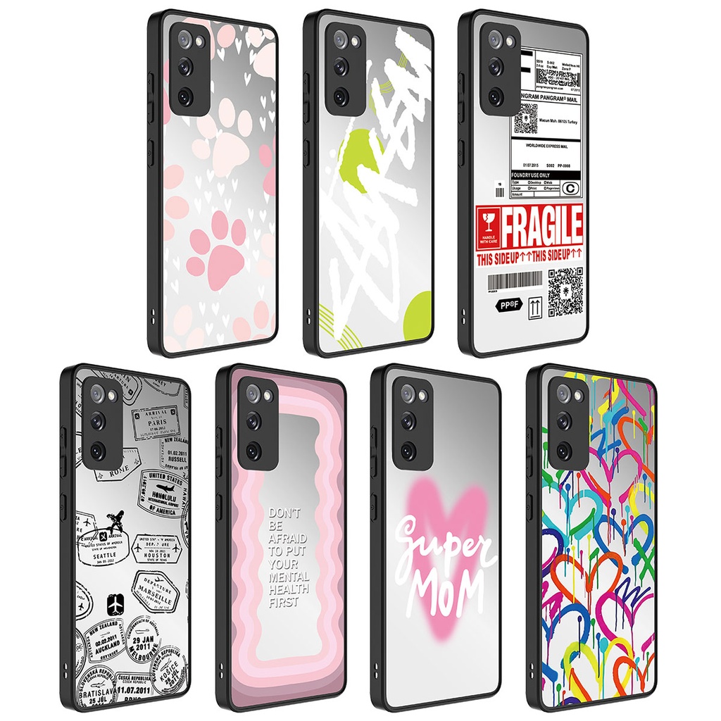 Samsung Galaxy S20 FE Uyumlu Kılıf Aynalı Desenli Kamera Korumalı Parlak Zore Mirror Kapak - 1