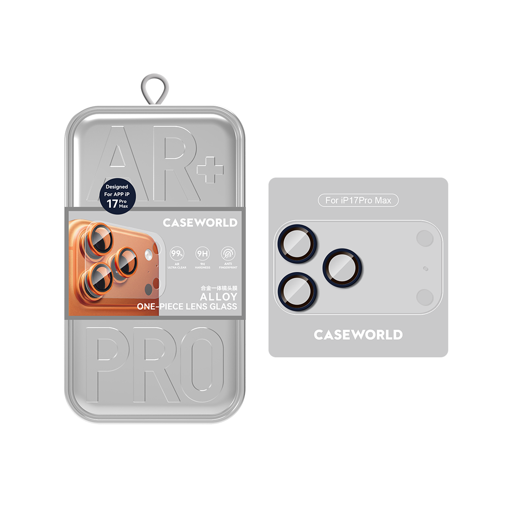 Apple iPhone 17 Pro Max Uyumlu CaseWorld Alloy One-Piece Serisi Anti Reflective Kamera Lens Koruyucu