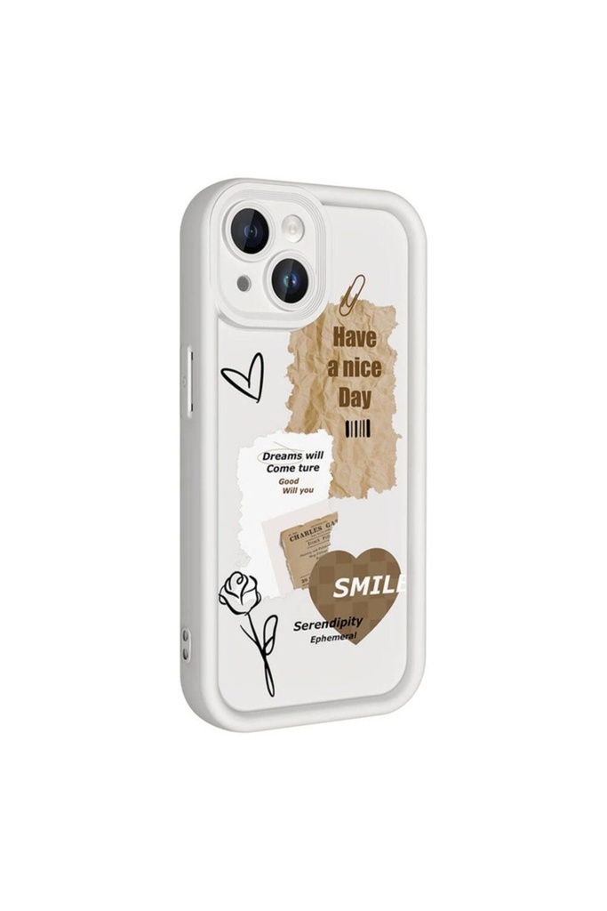 Apple iPhone 15 Uyumlu Kılıf Kamera Korumalı Baskılı Arka Yüzey Zore Klas Kapak