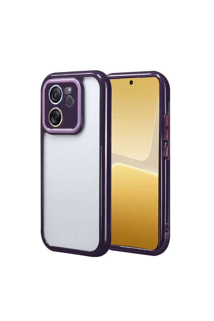 Xiaomi Mi 13T Pro Uyumlu Kılıf Kamera Korumalı Renkli Kenar ve Çerçeve Tasarımlı Zore Vitamin Kapak