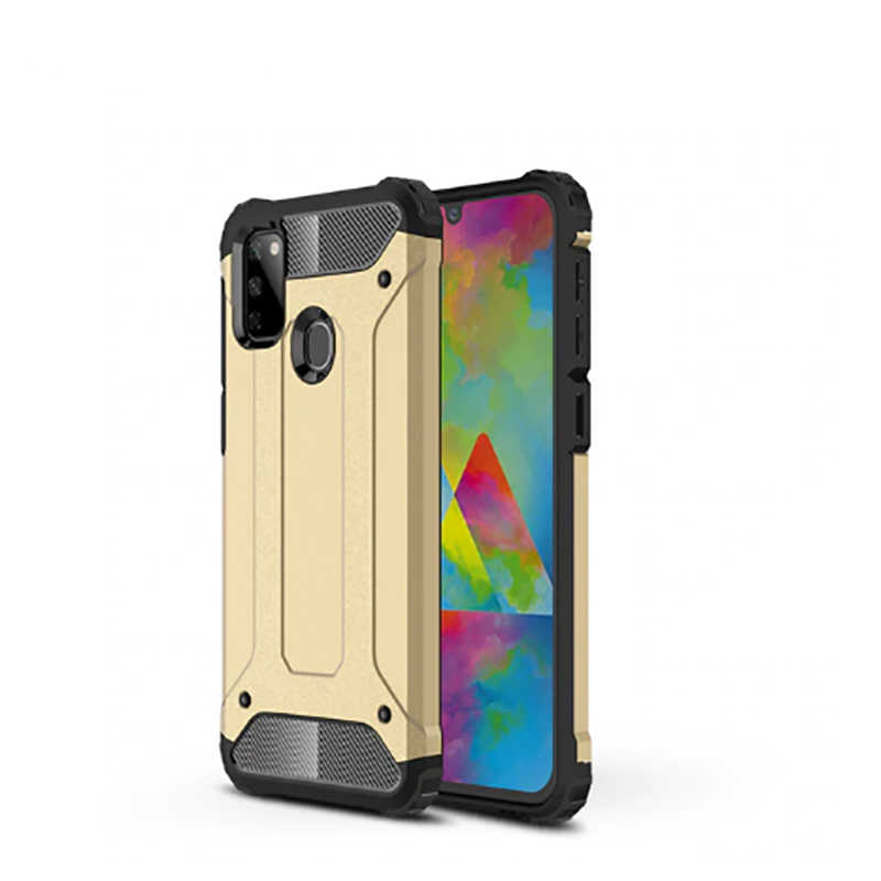 Samsung Galaxy M21 Uyumlu Kılıf Sert Silikon Zırhlı Köşe Korumalı Zore Crash Kapak