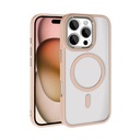 Apple iPhone 16 Pro Max Uyumlu Kılıf Wireless Şarj Özellikli Zore Krom M-safe Silikon Kapak