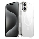 Apple iPhone 16 Plus Uyumlu Kılıf M-safe Şarj Özellikli Şeffaf Cam Arka Yüzey Zore G-Glass Kapak