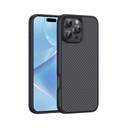 Apple iPhone 16 Pro Uyumlu Kılıf M-safe Şarj Özellikli Karbon Fiber Tasarımlı Zore Elnino Kapak