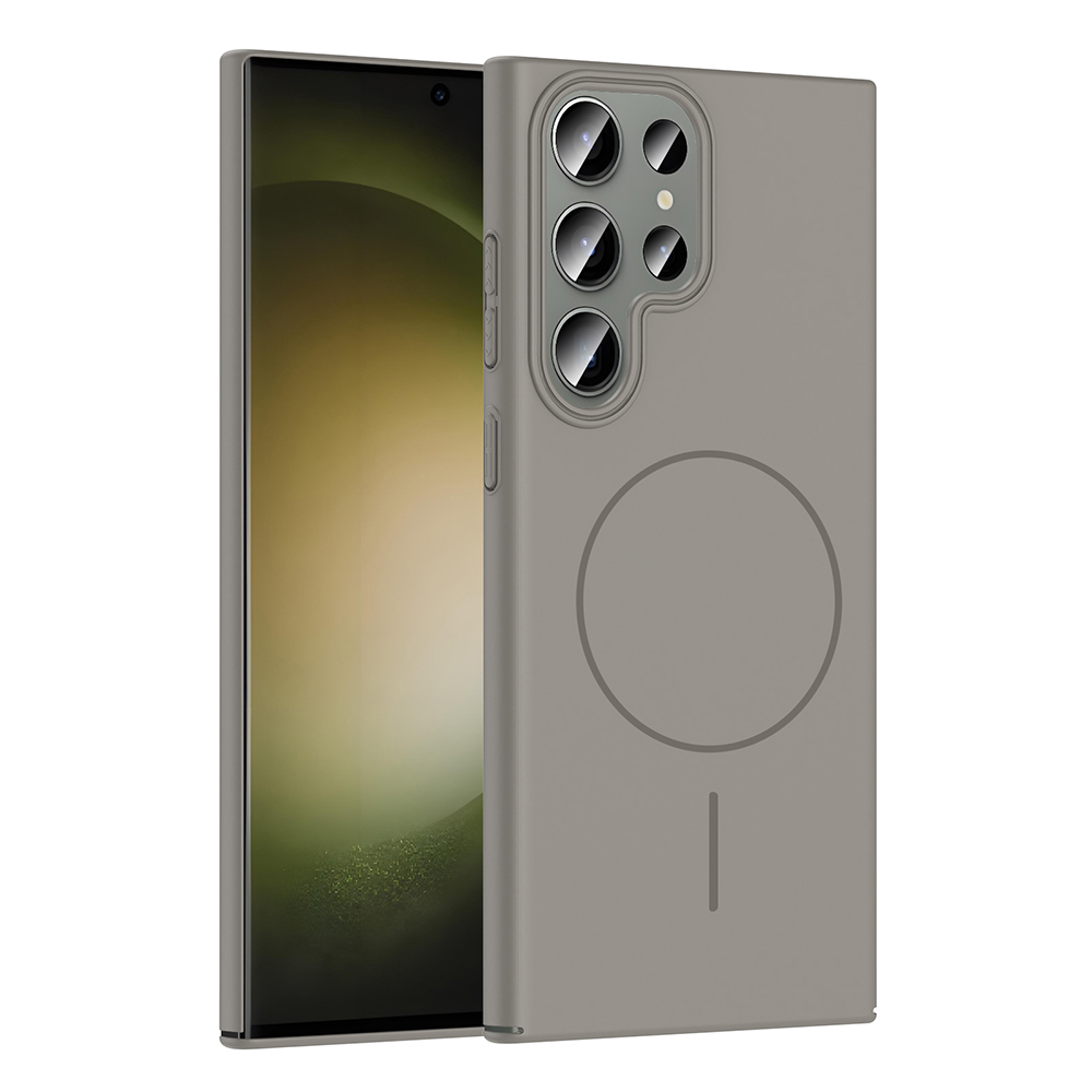 Samsung Galaxy S24 Ultra Uyumlu Kılıf M-safe Şarj Özellikli Zore Ruby Sert Kapak