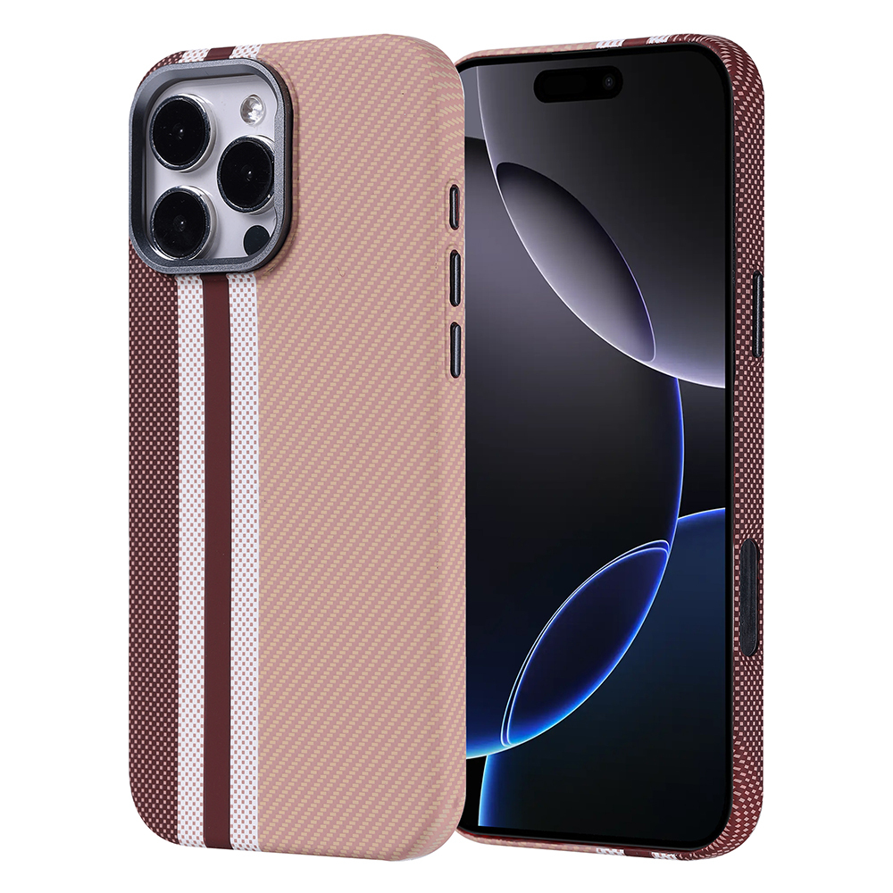 Apple iPhone 16 Pro Uyumlu Kılıf M-safe Şarj Özellikli Karbon Fiber Görünümlü Zore Nekst Kapak