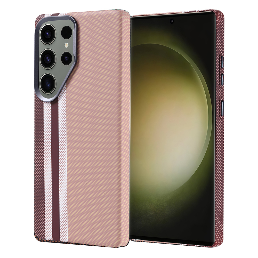 Samsung Galaxy S25 Ultra Uyumlu Kılıf M-safe Şarj Özellikli Karbon Fiber Görünümlü Zore Nekst Kapak