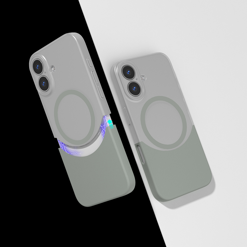 Apple iPhone 16 Plus Uyumlu Kılıf M-Safe Şarj Özellikli Mıknatıslı Zore Duble Kapak