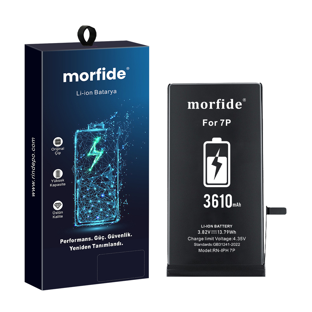 Apple iPhone 7 Plus Uyumlu 3610mAh Yüksek Kapasiteli Batarya Morfide M-Max – A Sınıf Hücre, 15 Ay Garantili